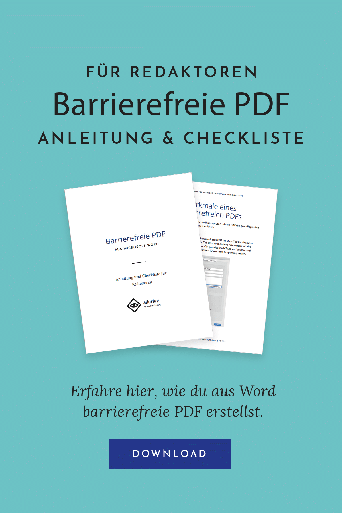 Barrierefreie PDF: Anleitung und Checkliste